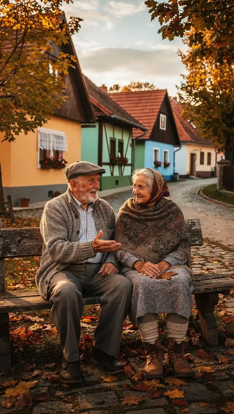 A winding river reflecting the fiery hues of autumn trees, showcasing Slovakia's natural beauty.